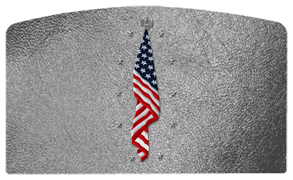 DACRO-421-SH-SL Flag at Rest Shimmer Silver